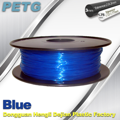 青いプラスチック スプール3Dプリンター透明な材料1.75/3.0 mmのPETG Fliamentの