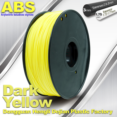 暗く黄色いABSフィラメント、プラスチック1.75/3mmを印刷するフィラメント3D