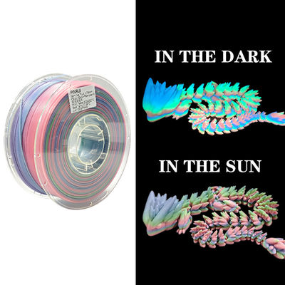 PINRUI Glow Rainbow PLA 1kg 1.75mm 3Dプリンター用の暗闇で色を変える