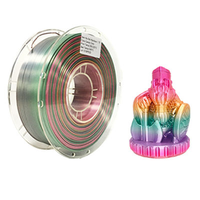 PINRUI レインボー PLA シルキー PLA 1.75mm 1kg 多彩色 PLA 3Dプリンタ用色グラデントフィラメント