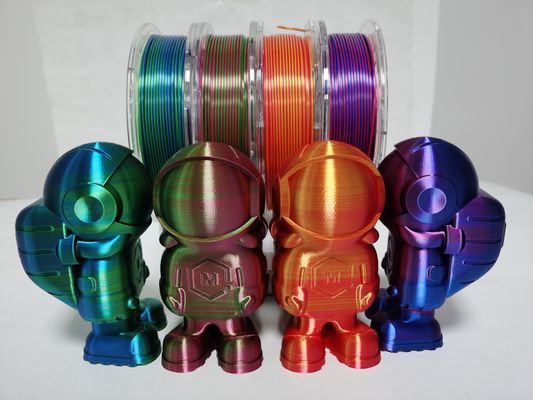 絹のフィラメント、plaのフィラメント、3色、2色、三重色、3dプリンター フィラメント3mm/1.75mm