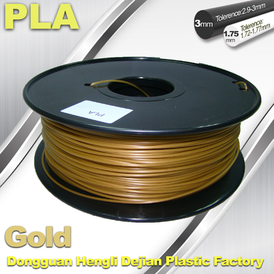 生物分解性1.75mm/3.0mmの金PLA 3dプリンター フィラメント100%