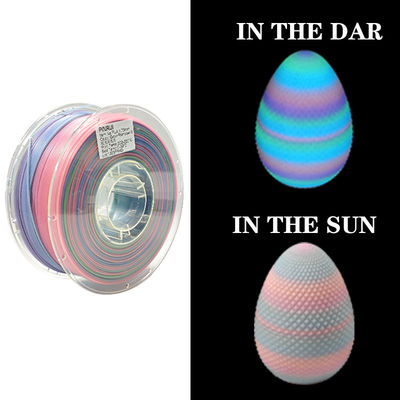 PINRUI Glow Rainbow PLA 1kg 1.75mm 3Dプリンター用の暗闇で色を変える